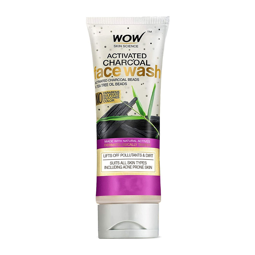 WOW Skin Science Activated Charcoal Face Wash Tube - 100 ml
