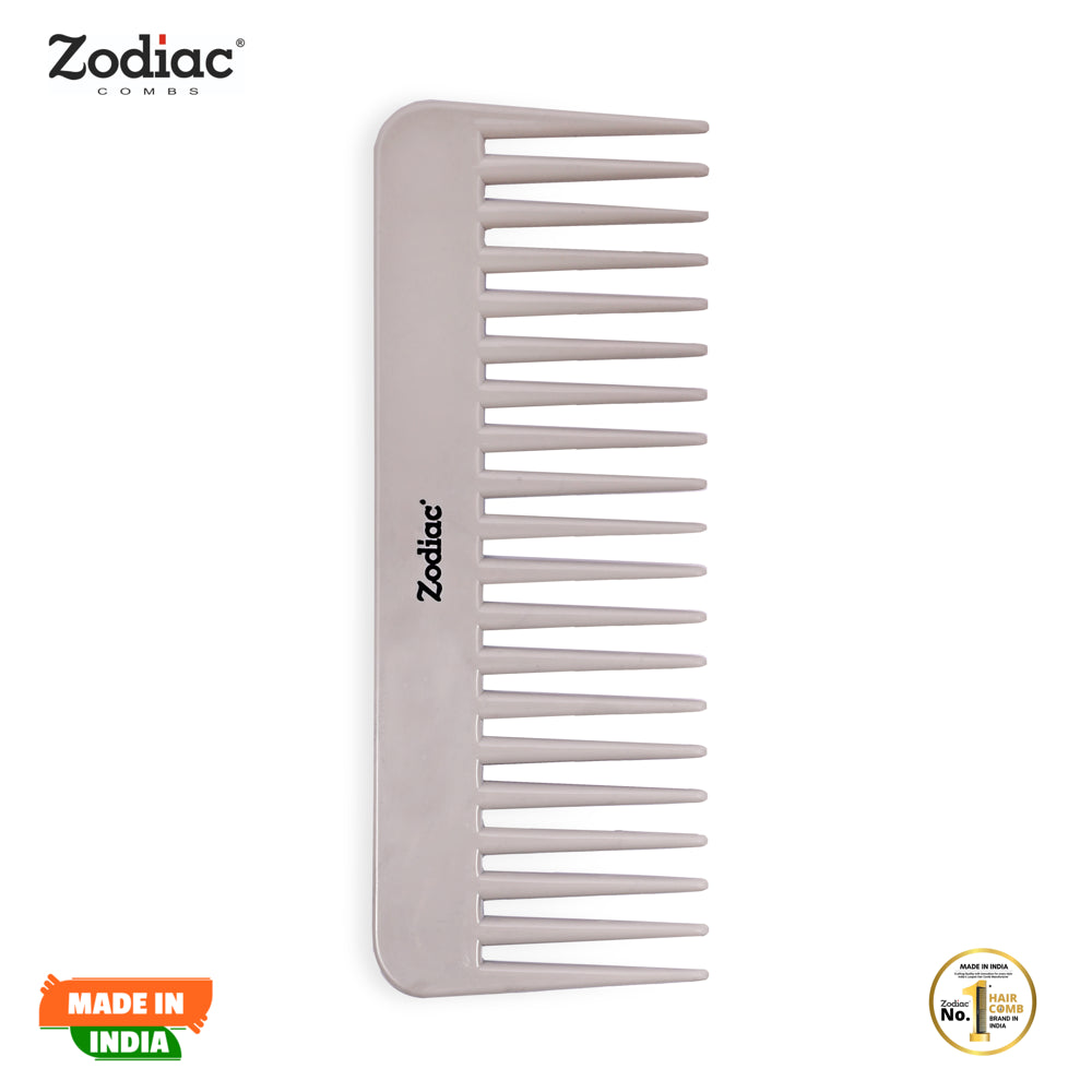 Zodiac Wide Tooth Comb - Smoky Grey - 1 U