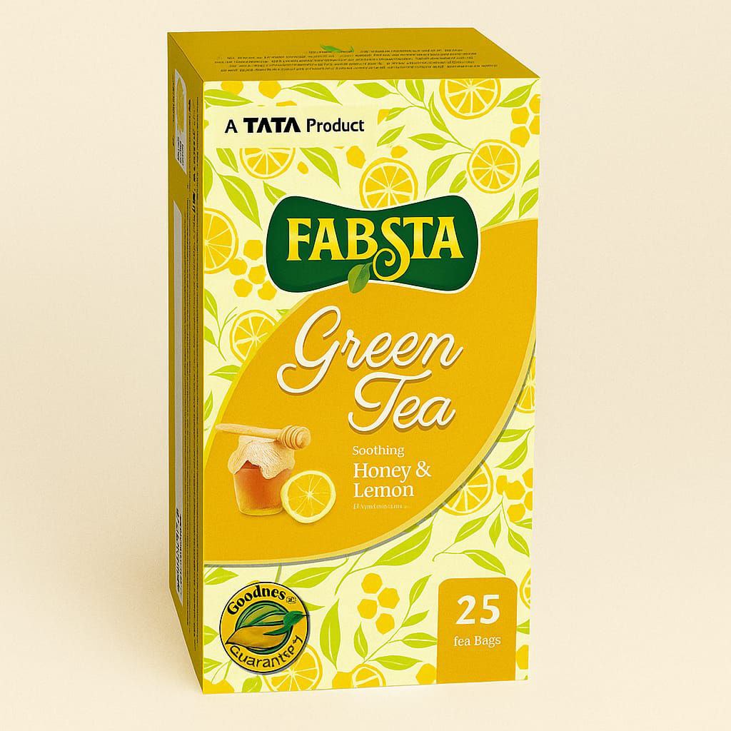TATA Fabsta Honey & Lemon Green Tea Bags 100 Pcs
