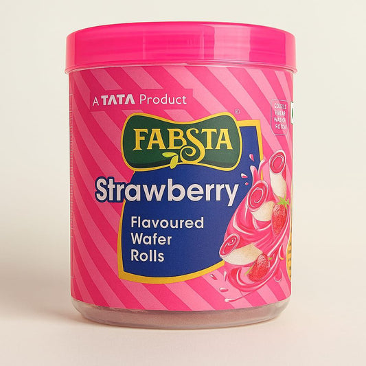 TATA Fabsta Strawberry Flavoured Wafer Roll 250 Gm