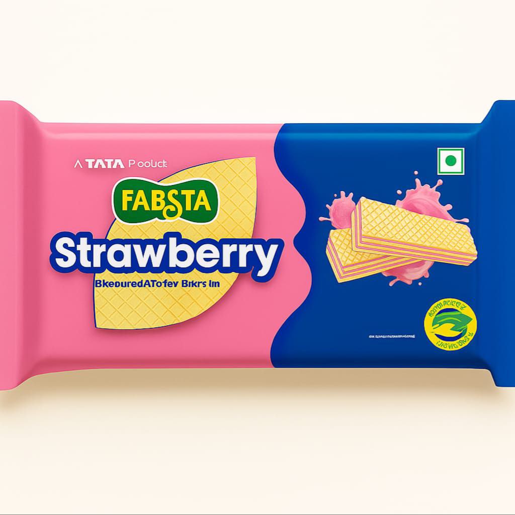 TATA Fabsta Strawberry Wafer Biscuits 60 Gm