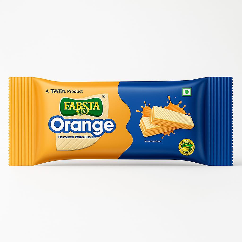 TATA Fabsta Orange Wafer Biscuits 75 Gm