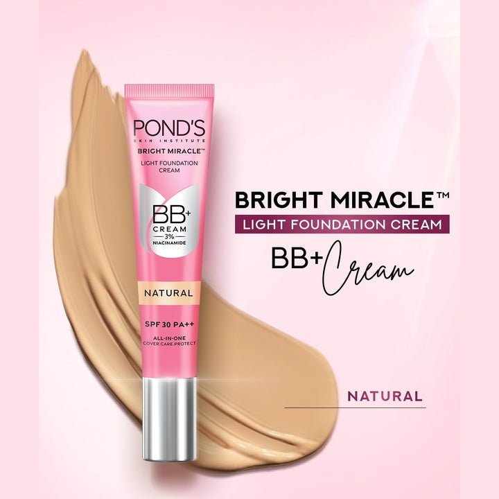 Ponds Instant Spot Coverage BB+ Cream SPF30 PA++ with Vitamin E & B3 18g - Natural