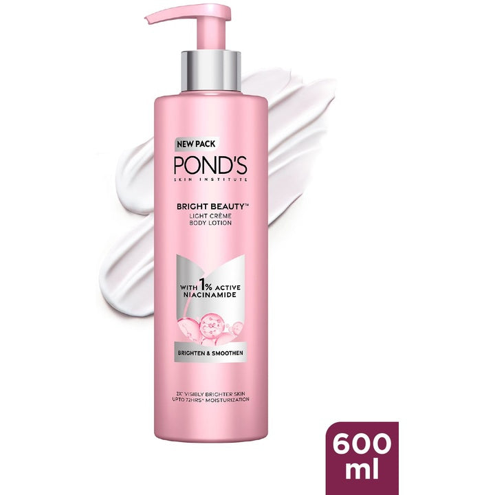 Ponds Bright Beauty Light Creme Body Lotion for Smooth & Bright Skin - 600ml
