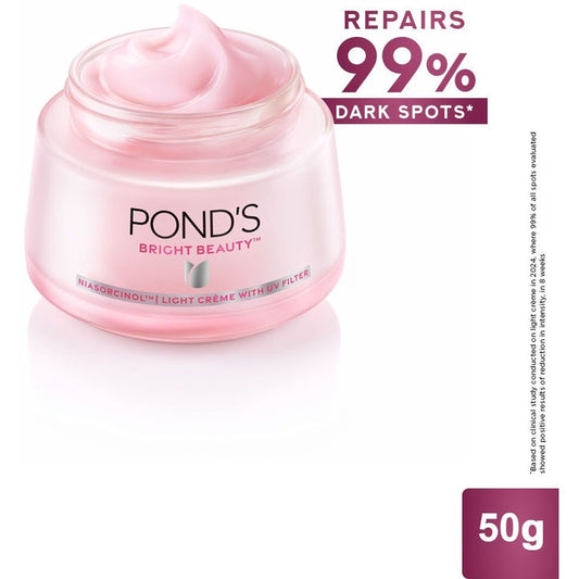 Ponds Bright Beauty Light Cream with UV Filter Niasorcinol for Dark Spots - 50g