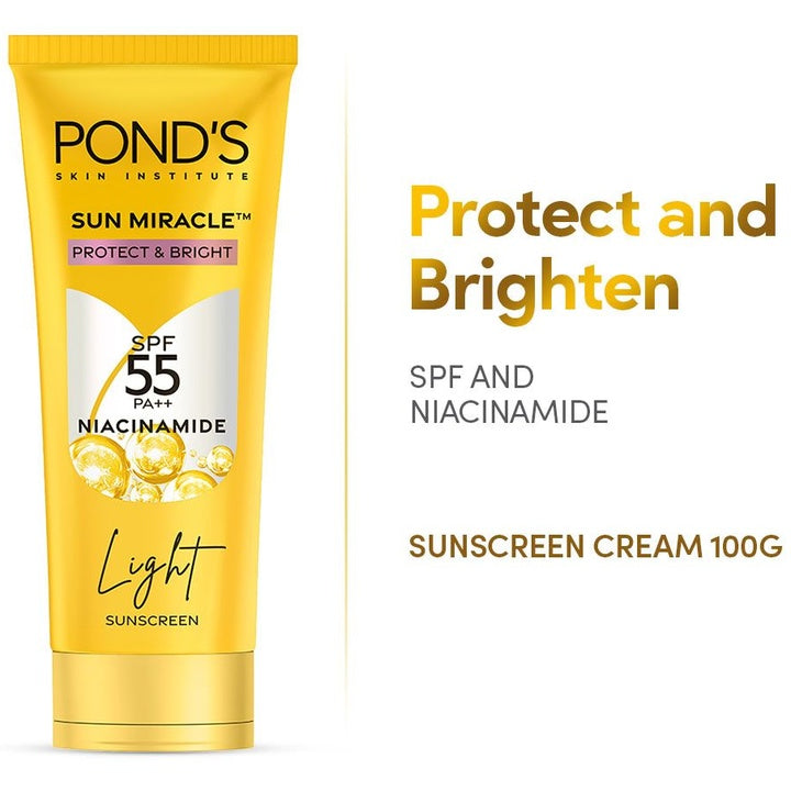 Ponds SPF 55 PA++ UVA UVB Sunscreen with Niacinamide C - 100 g