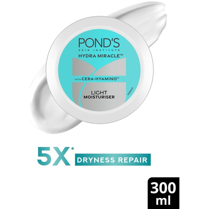 Ponds Light Moisturiser with Cera-Hyamino for 5X Dryness Repair - 300ml