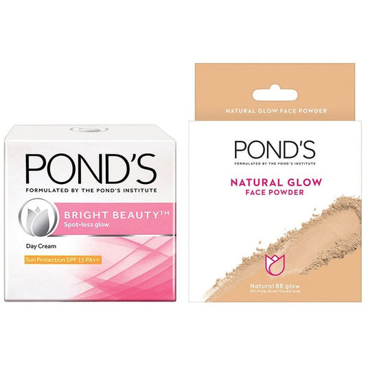 Ponds Bright Beauty SPF15 PA++ Cream & Natural Glow Loose Face Powder - BB Glow