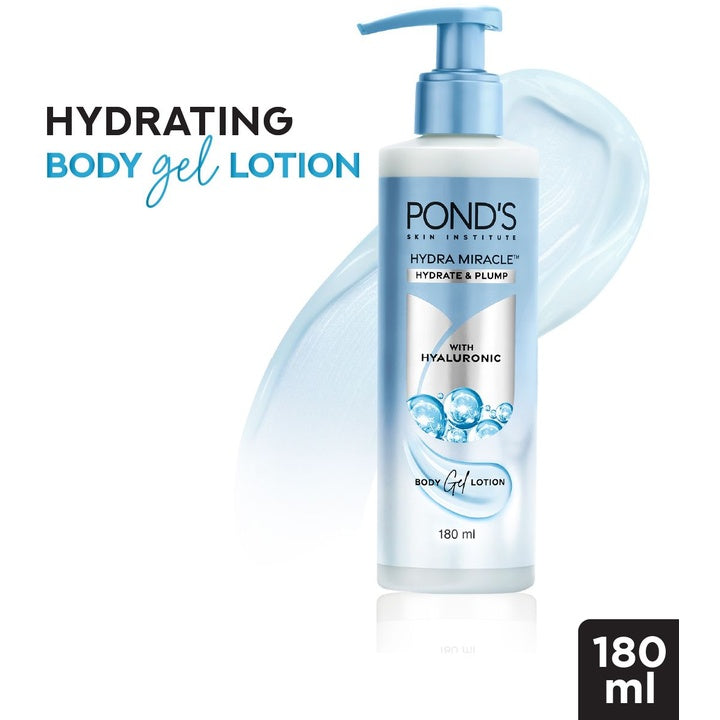 Ponds Hydra Miracle Hydrate & Plump Body Gel Lotion With Hyaluronic Acid - 180ml