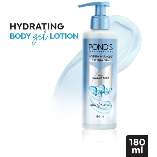 Ponds Hydra Miracle Hydrate & Plump Body Gel Lotion With Hyaluronic Acid - 180ml