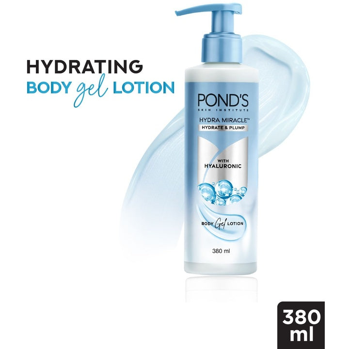 Ponds Hydra Miracle Hydrate & Plump Body Gel Lotion With Hyaluronic Acid - 380ml