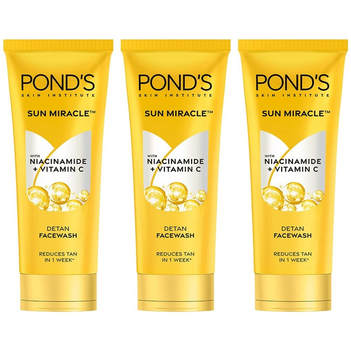 Ponds Set of 3 DeTan Facewash with Niacinamide & Vitamin C - 100 g each