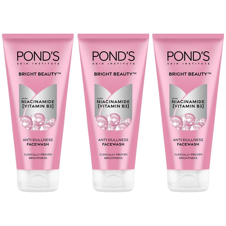 Ponds Set of 3 Bright Beauty Facewash with Niacinamide for Glass Skin - 200 g each