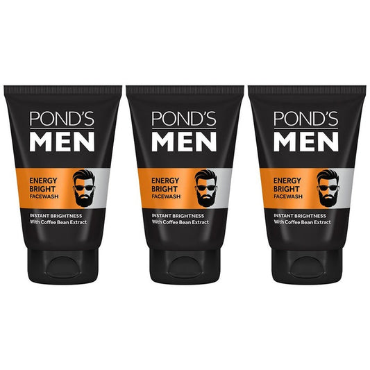 Ponds Men Set of 3 Energy Charge Face Wash - 100 g each