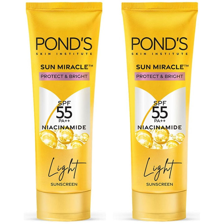 Ponds Set of 2 UVA UVB SPF55 PA++ Serum Boost Sunscreen with Niacinamide-C - 50 g each