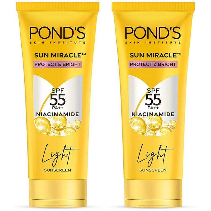 Ponds Set of 2 UVA UVB SPF 55 PA++ Serum Boost Sunscreen with Niacinamide-C - 100 g each