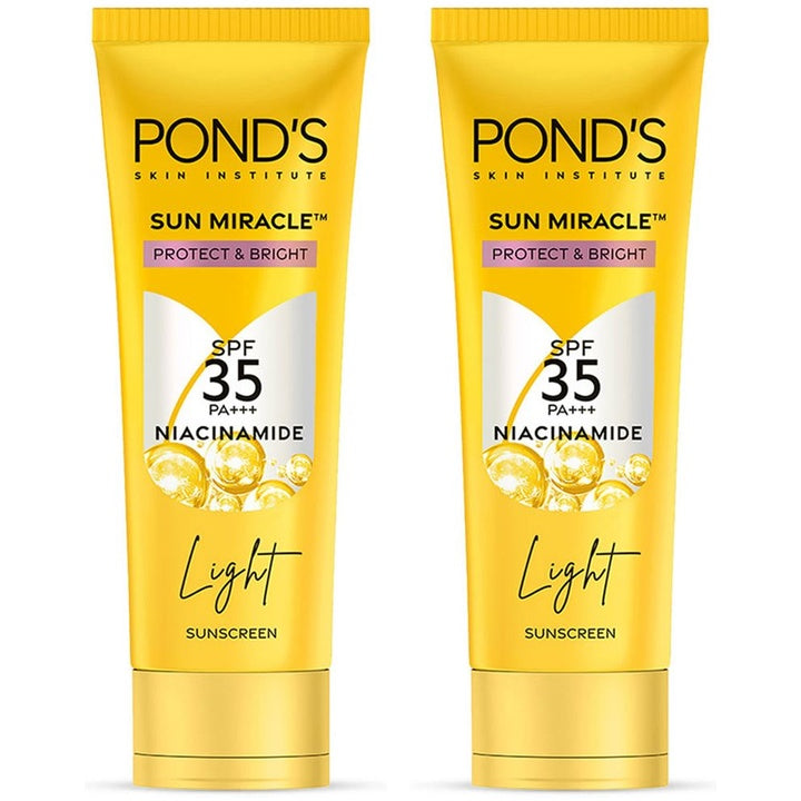 Ponds Set of 2 Sun Miracle SPF 35 PA+++ Light Sunscreen with Niacinamide - 50 g each