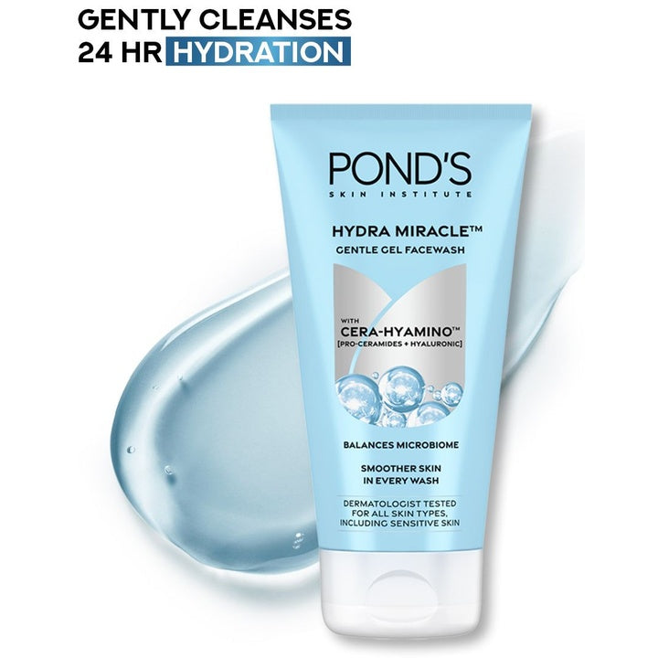 Ponds Hydra Miracle Gentle Gel Face Wash with Cera-Hyamino - 150 g