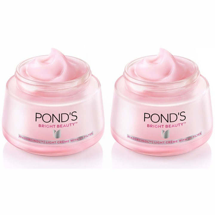 Ponds 2Pcs Bright Beauty Light Cream with UV Filter Niasorcinol for Dark Spots - 50g each