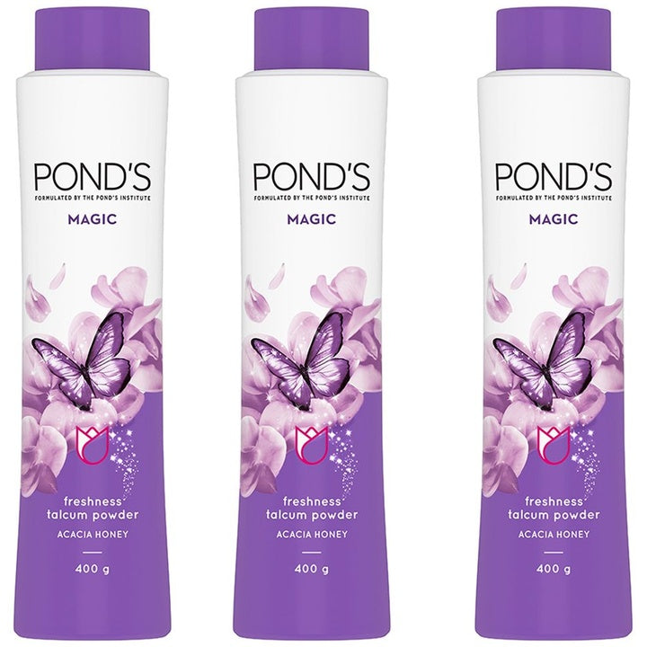 Ponds Set of 3 Magic Freshness Talcum Powder with Acacia Honey - 400g each