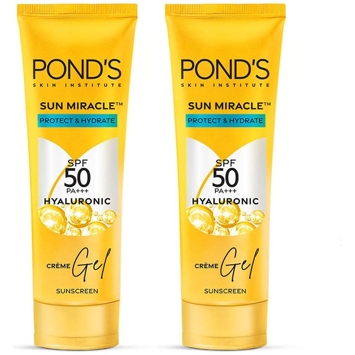 Ponds Set Of 2 Protect & Hydrate Sun Miracle SPF 50 PA+++ Creme Gel Sunscreen - 50g Each