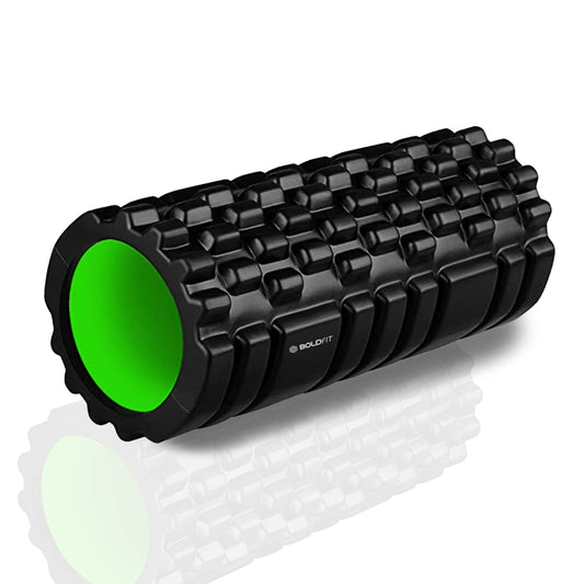 Boldfit Foam Roller (33 Cm) - Black Green - 1 U