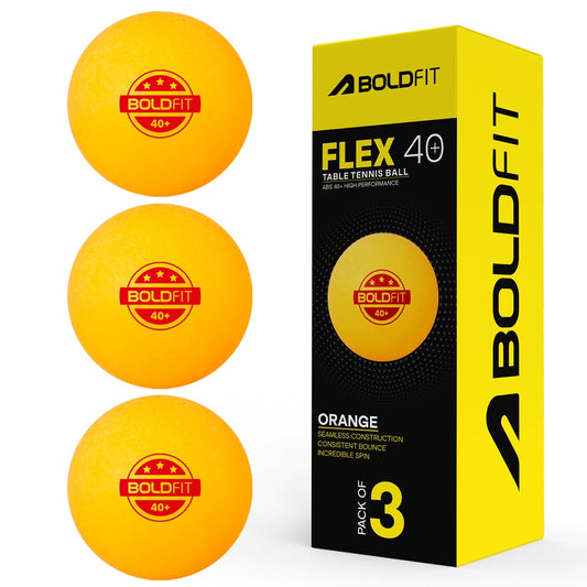 Boldfit Plastic Table Tennis Balls - Orange - 3 U