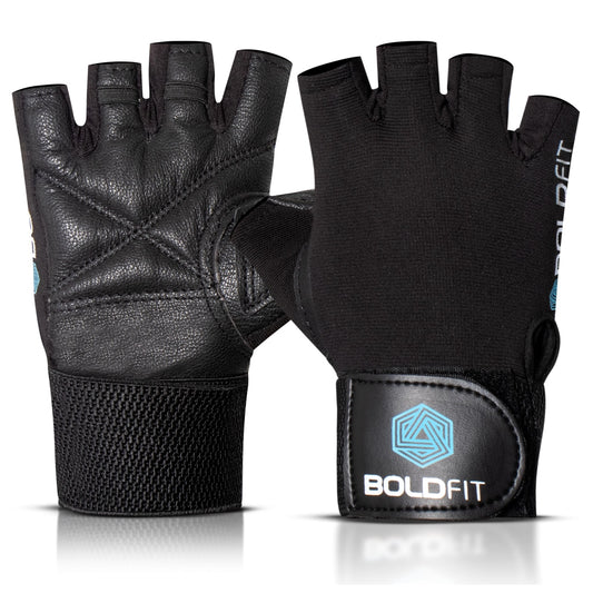 Boldfit Warrior Gym Gloves With Wrist (Medium) - Black - 1 U