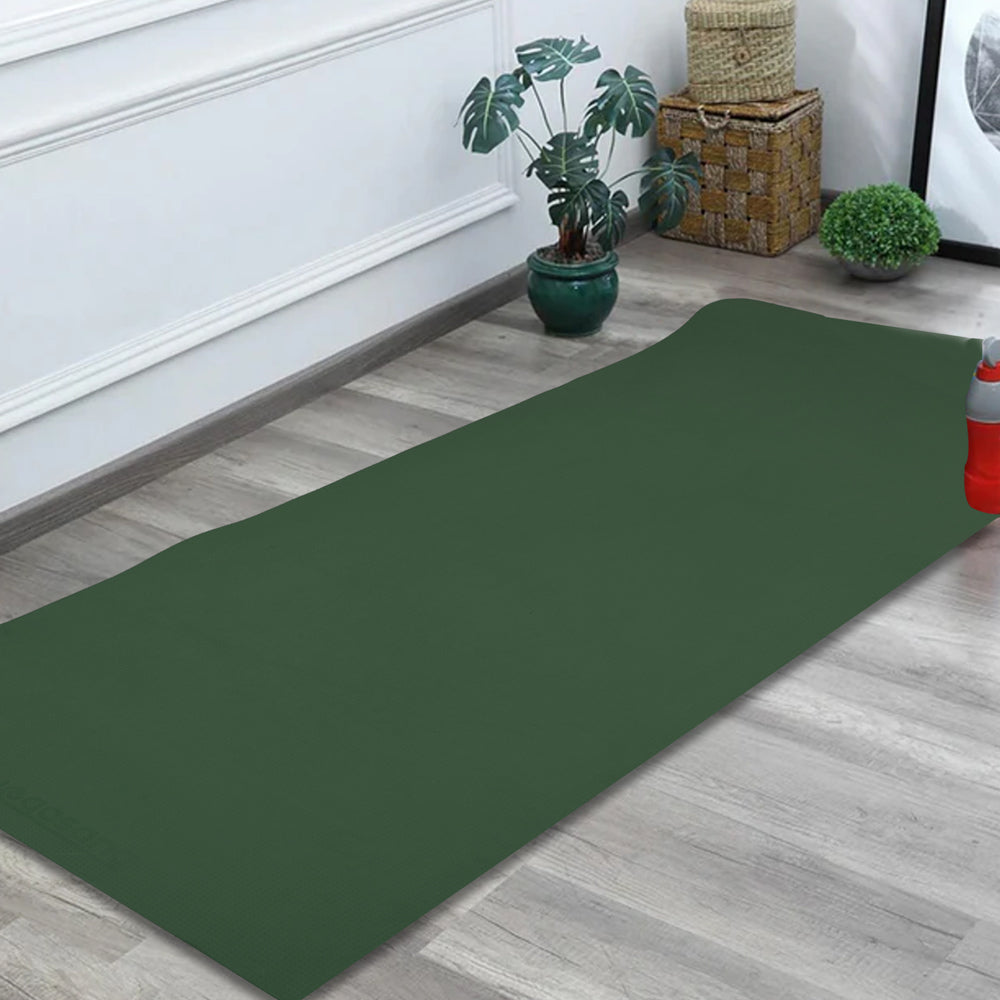 Yogasana Essential Yoga Mat (2x6 Feet) - Army Green - 1 U