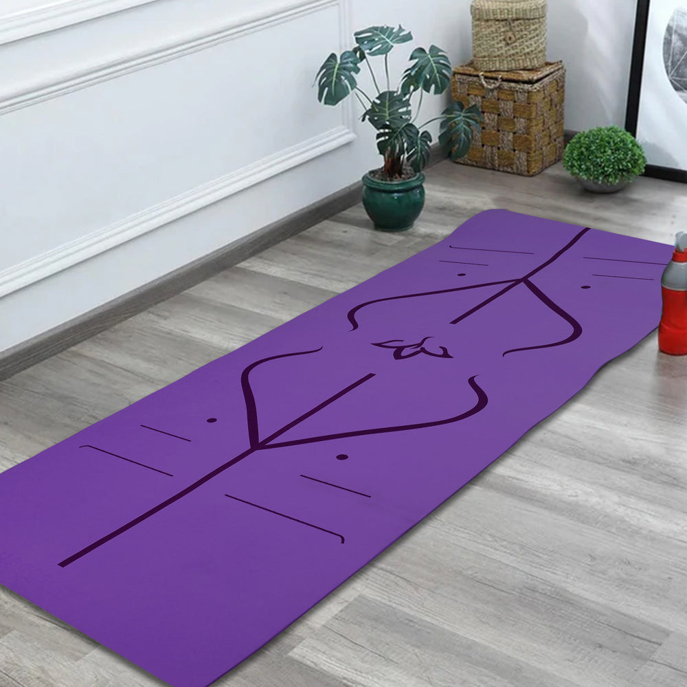 Yogasana TPE Dual Layer Yoga Mat (2×6 Feet) - Pink & Purple - 1 U