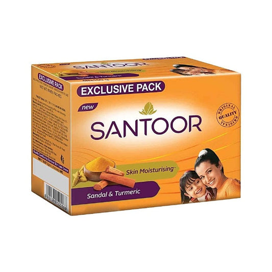 Santoor Sandal & Turmeric Bathing Soap 4x150 g