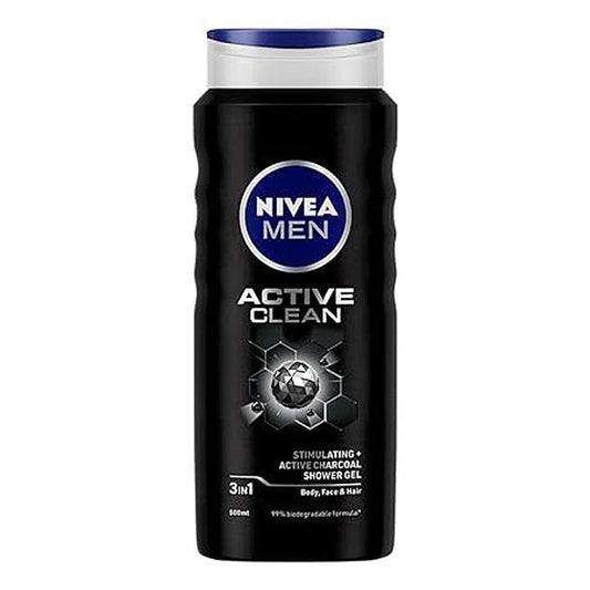 Nivea Men'S Active Clean Shower Gel 500 ml