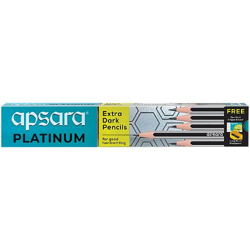 Apsara Platinum Extra Dark Pencils pack of 10