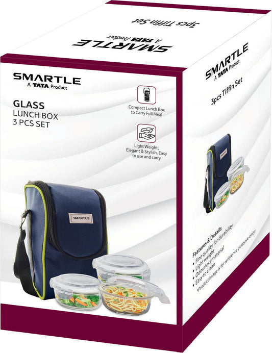 Smartle Fresh Cliq Glass Lunch Box 3 pcs