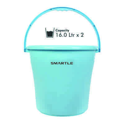 Smartle Frosty Bucket Printed Blue 16 Ltr 1 pc