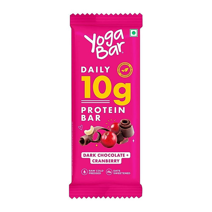 Yogabar Dark Chocolate Cranberry Protein Bar 50 g