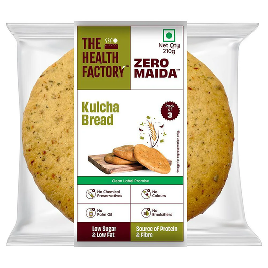 The Health Factory Zero Maida Kulcha Bread (3 Pcs) 210 g