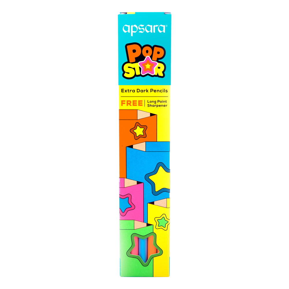 Apsara POP Star Extra Dark Pencils - Pack of 10 - 1 U