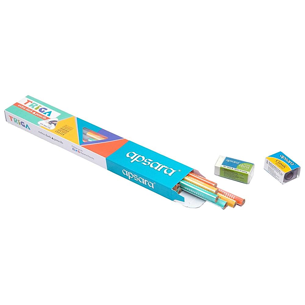 Apsara Triga Triangle Pencils - Pack Of 10 - 1 U