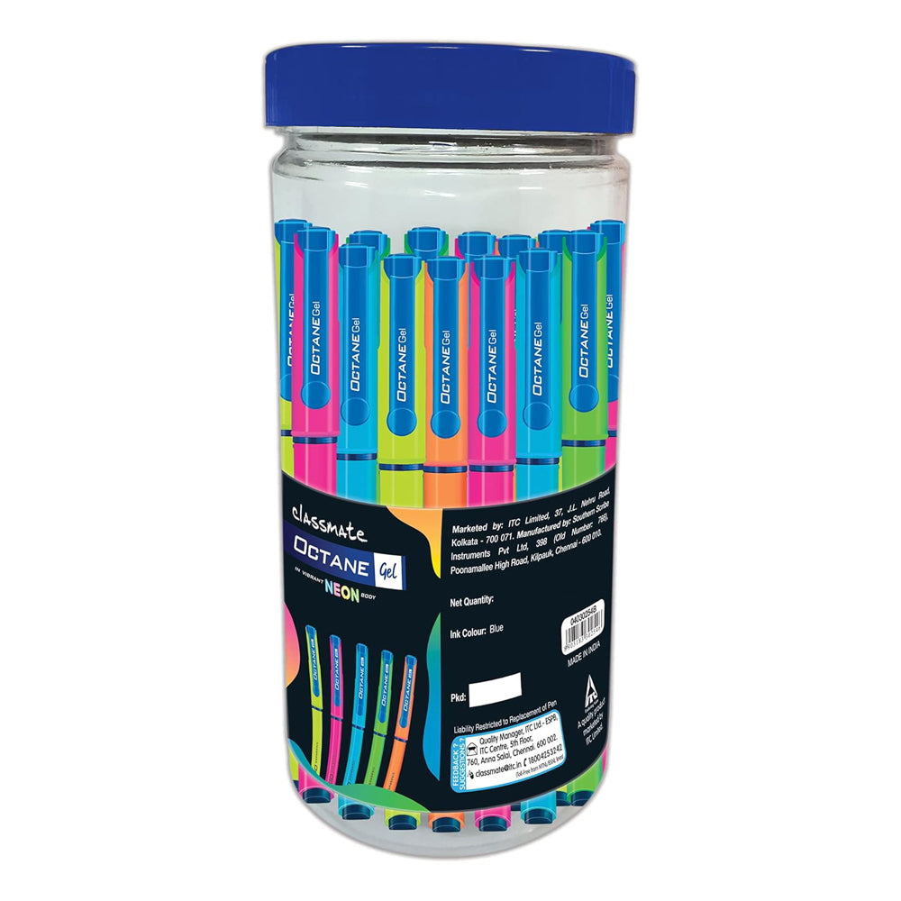 Classmate Neon Gel Pen Jar-25 Pieces - 1 U