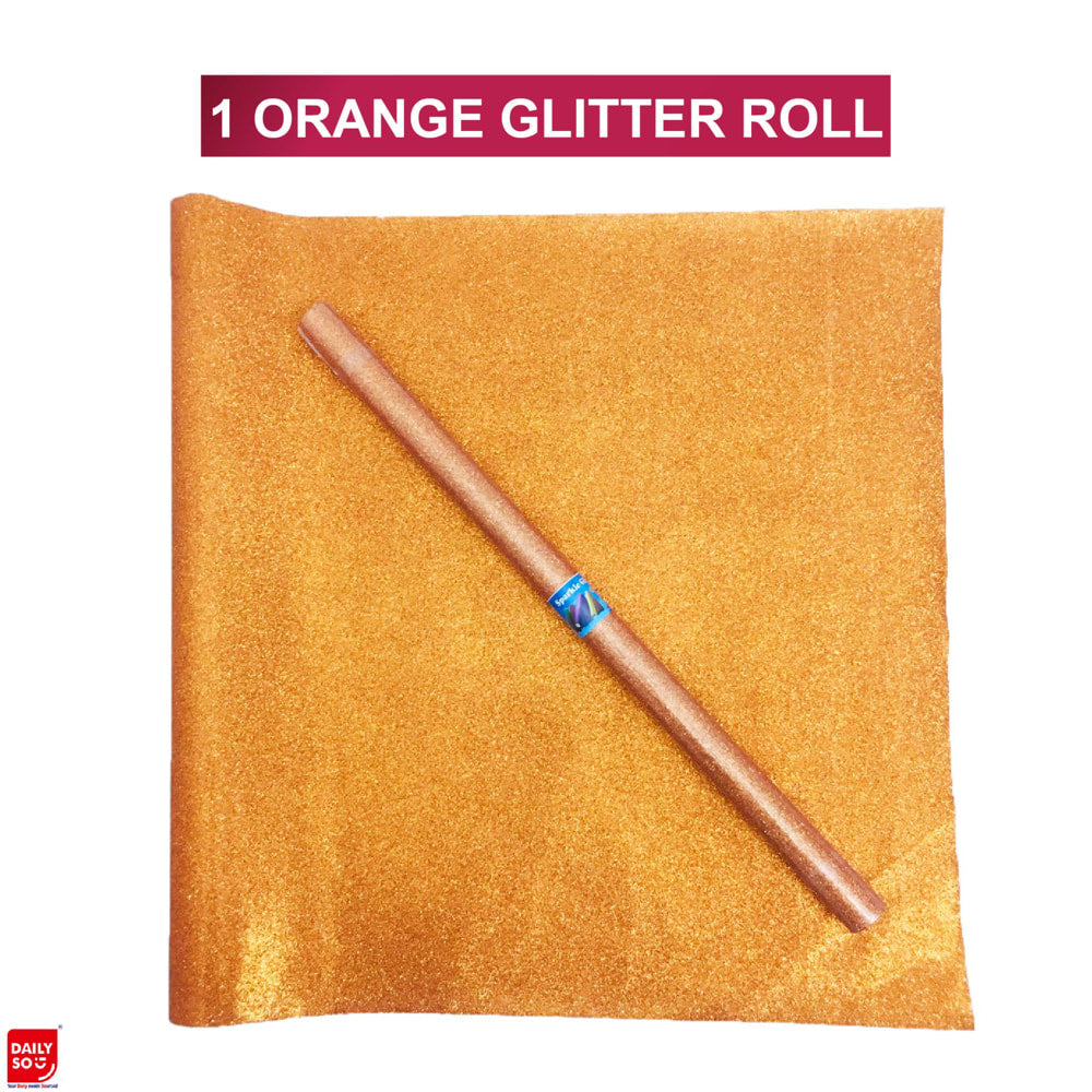 Dailyso Original Glitter Decoration Paper 55 X 100 Cm Orange - 1 U