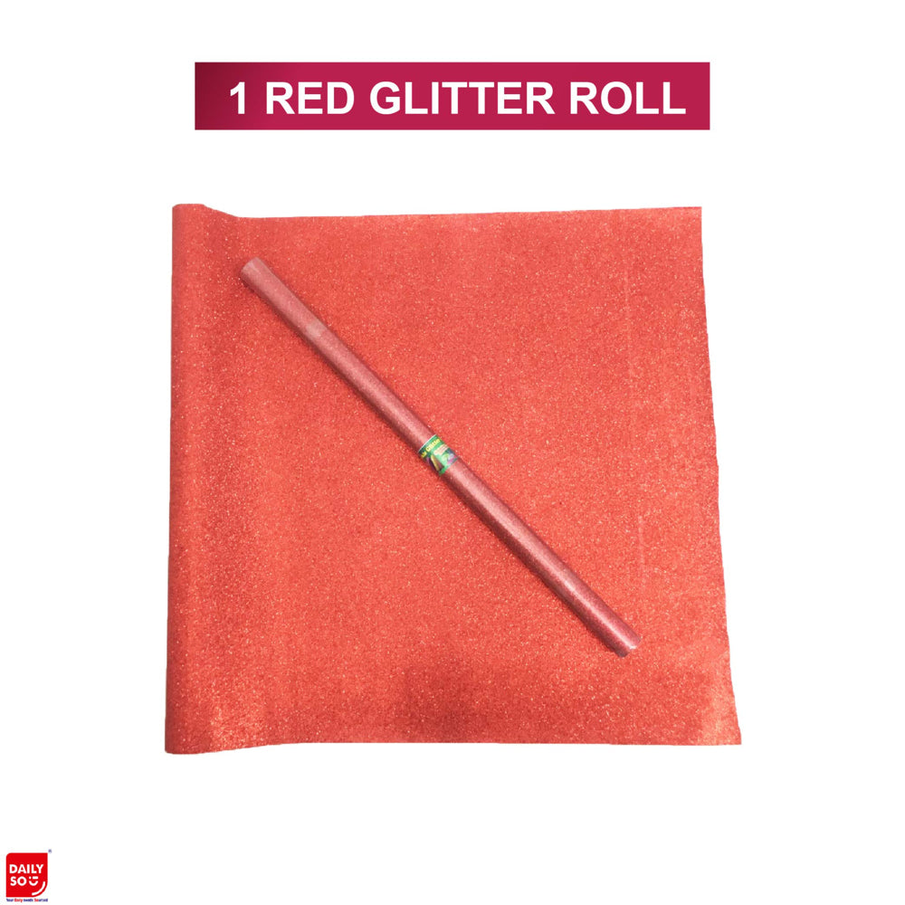 Dailyso Original Glitter Decoration Paper 55 X 100 Cm Red - 1 U