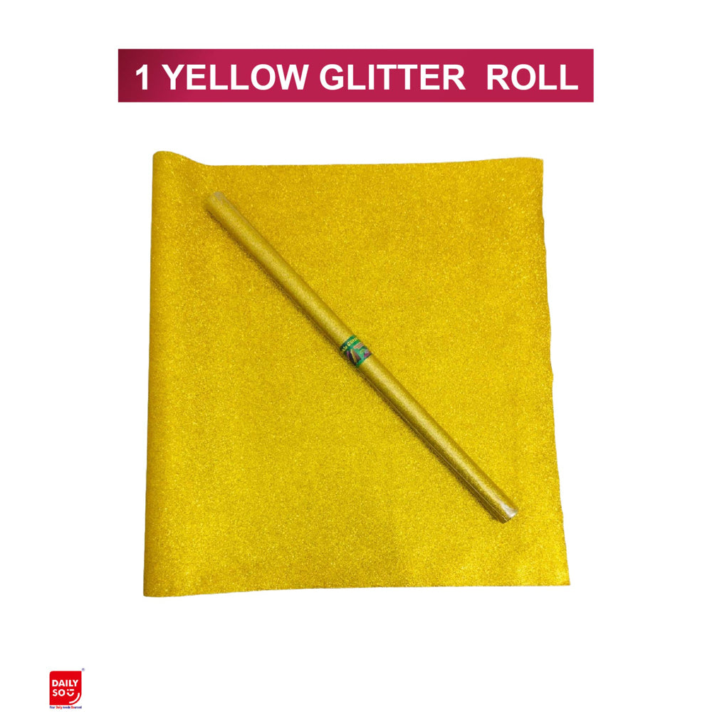 Dailyso Original Glitter Decoration Paper 55 X 100 Cm Yellow - 1 U