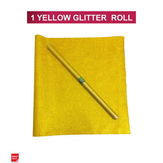 Dailyso Original Glitter Decoration Paper 55 X 100 Cm Yellow - 1 U
