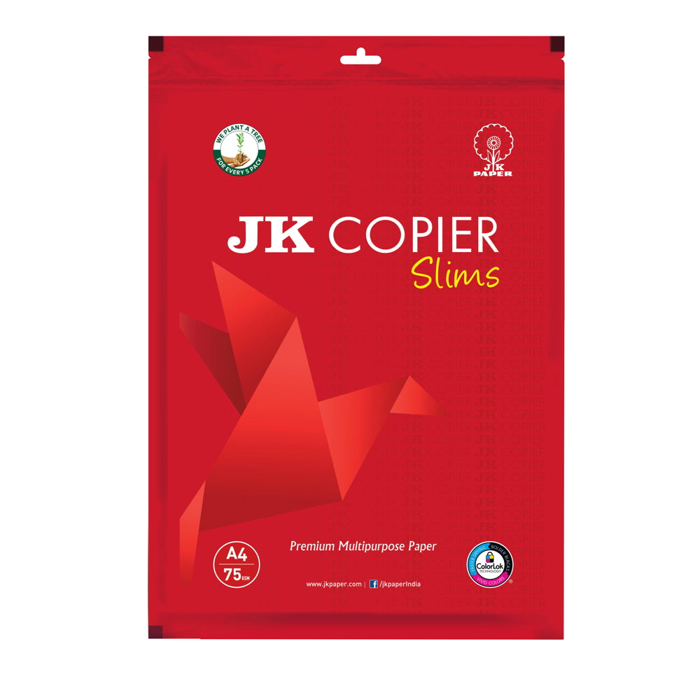 JK Copier Slims 75 GSM A4 Premium Multipurpose Paper - 100 U
