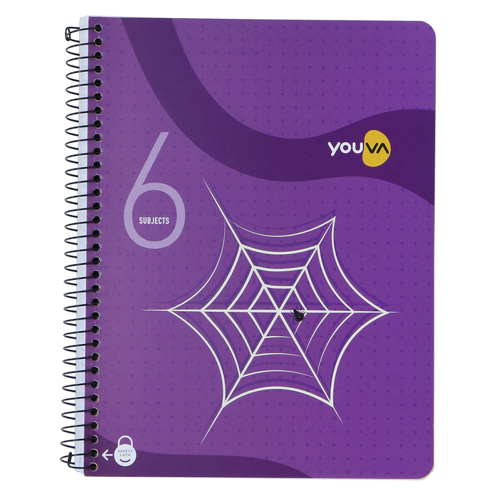 Navneet Youva 6 Subject Spiral Book (Assorted) - 300 Pages - 1 U