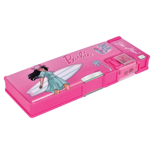 Pratap Barbie Dual Sided Pencil Box (Pink) - 1 Unit