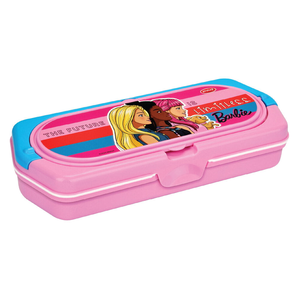 Pratap Barbie Pencil Box (Pink & Blue) - 1 U
