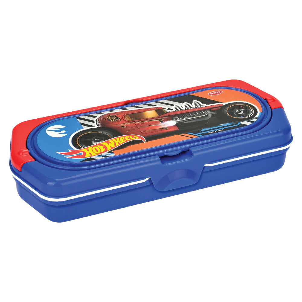 Pratap Hot Wheels Pencil Box (Dark Blue & Red) - 1 U
