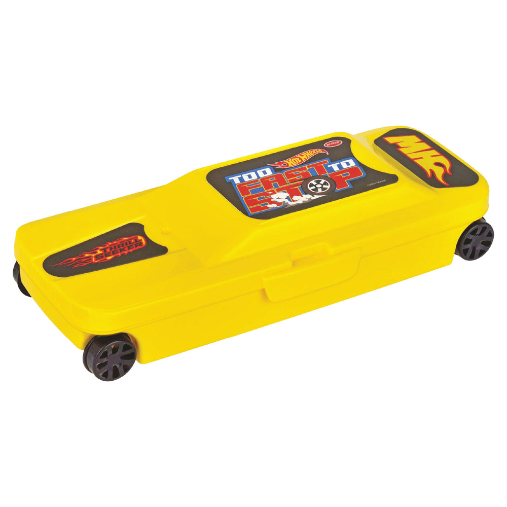 Pratap Hot Wheels Racing Car Pencil Box (Yellow) - 1 U